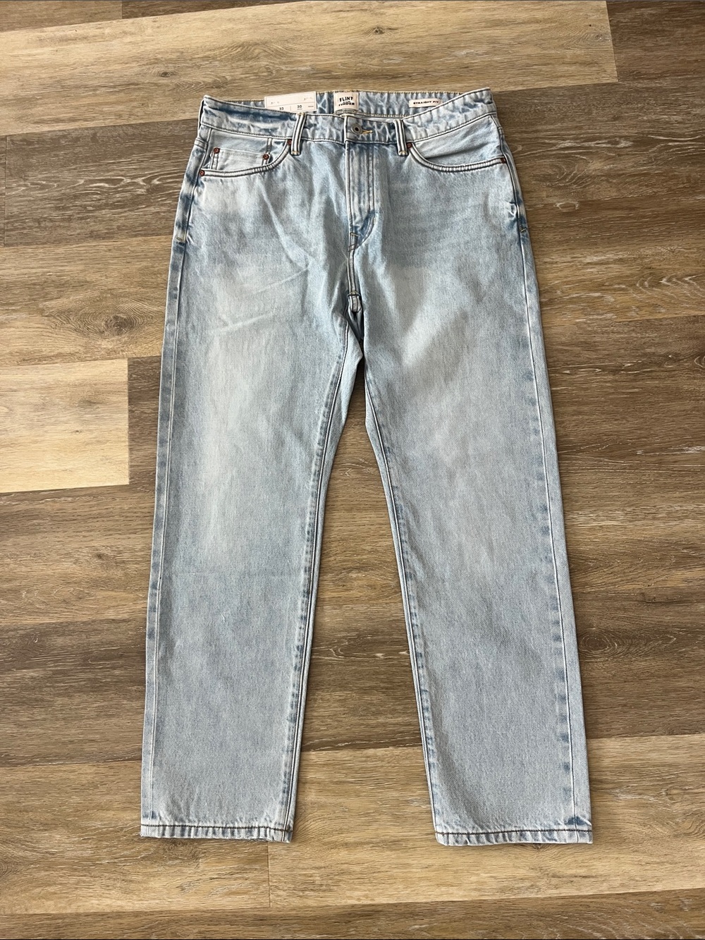 NWT Huckberry Flint and Tinder Men’s Straight Fit Selvedge Jeans Blue Size 33X30